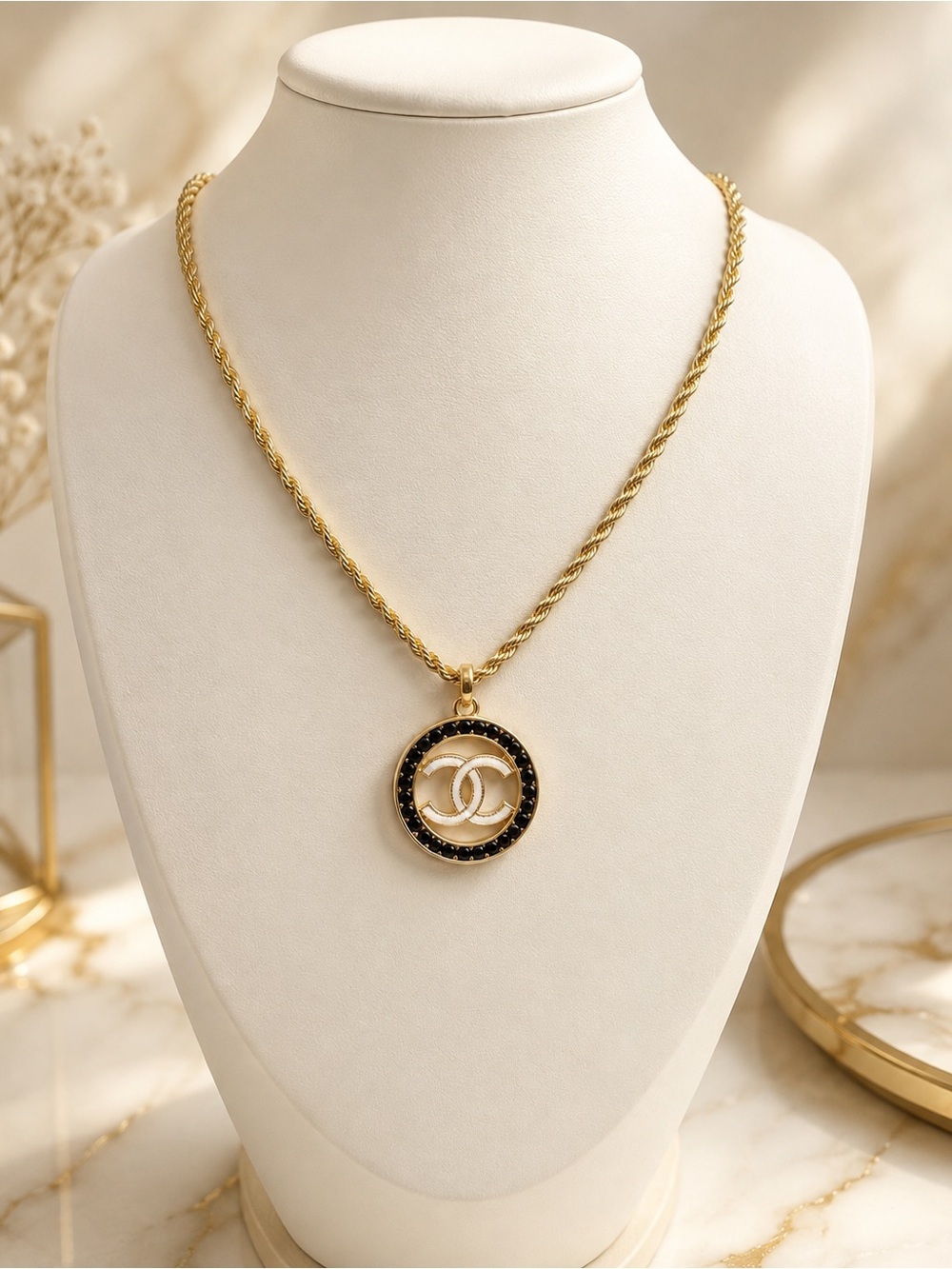 Hand-Assembled 18K Gold-Filled Rope Chain Pendant Necklace | 22”